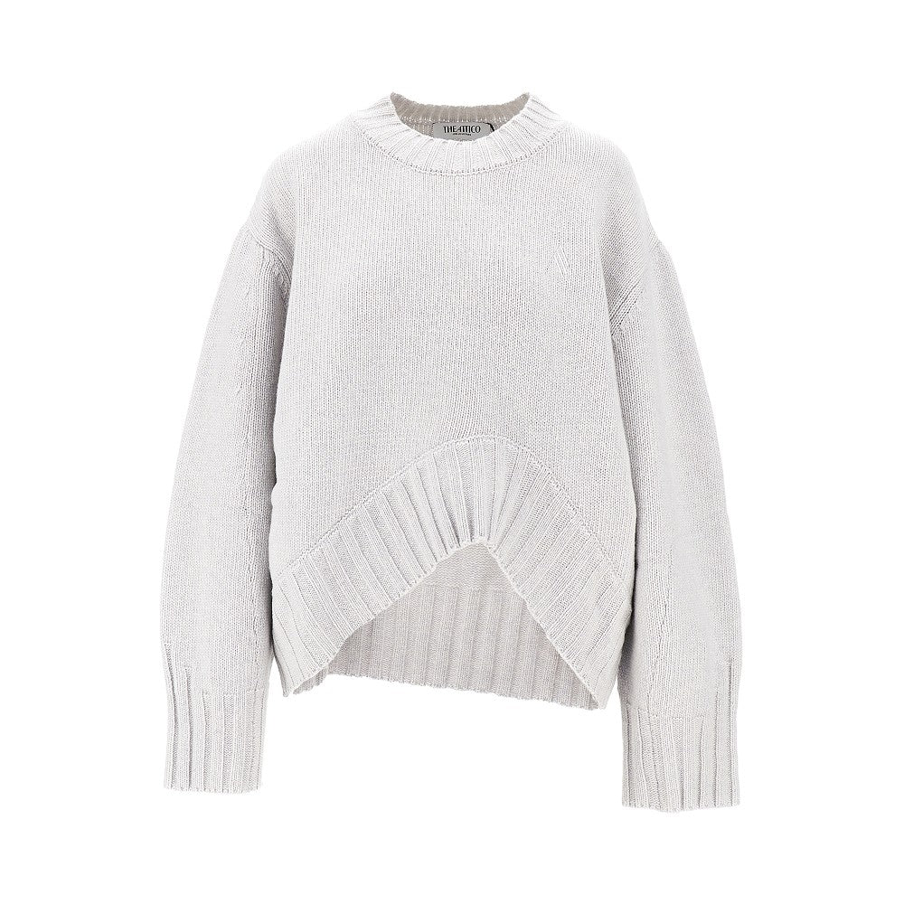 THE ATTICO Moulded hem wool and cashmere sweater