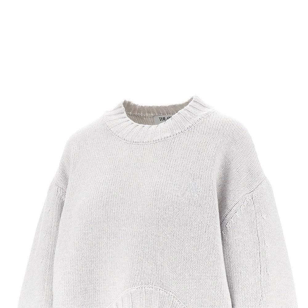 THE ATTICO Moulded hem wool and cashmere sweater