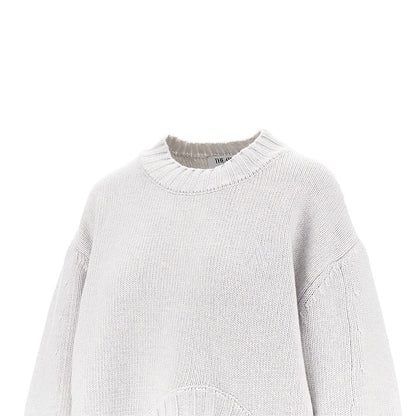 THE ATTICO Moulded hem wool and cashmere sweater
