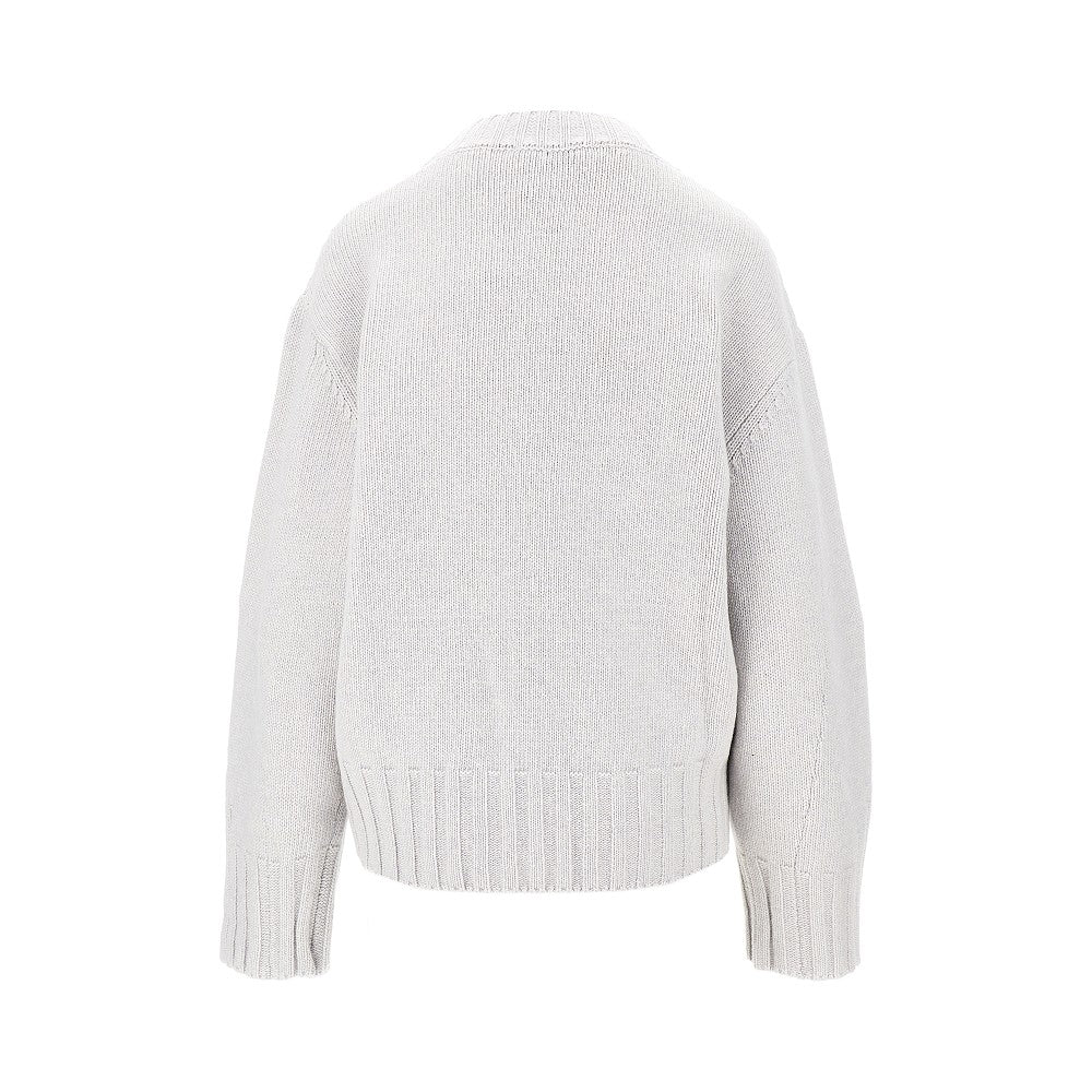 THE ATTICO Moulded hem wool and cashmere sweater