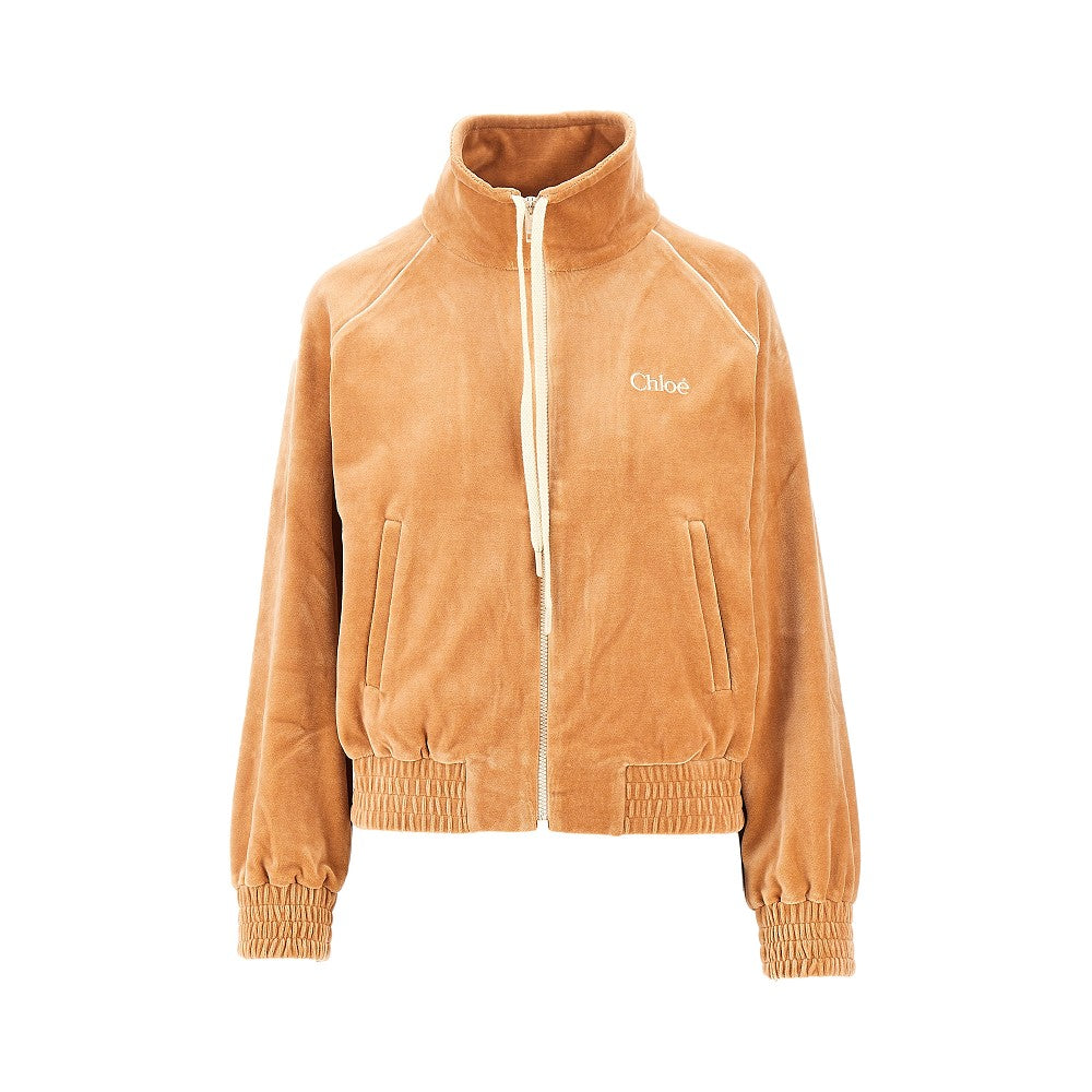 Chloé Velvet full-zip sweatshirt