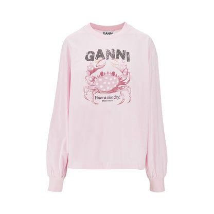 Ganni Jersey t-shirt with 'Crab' print