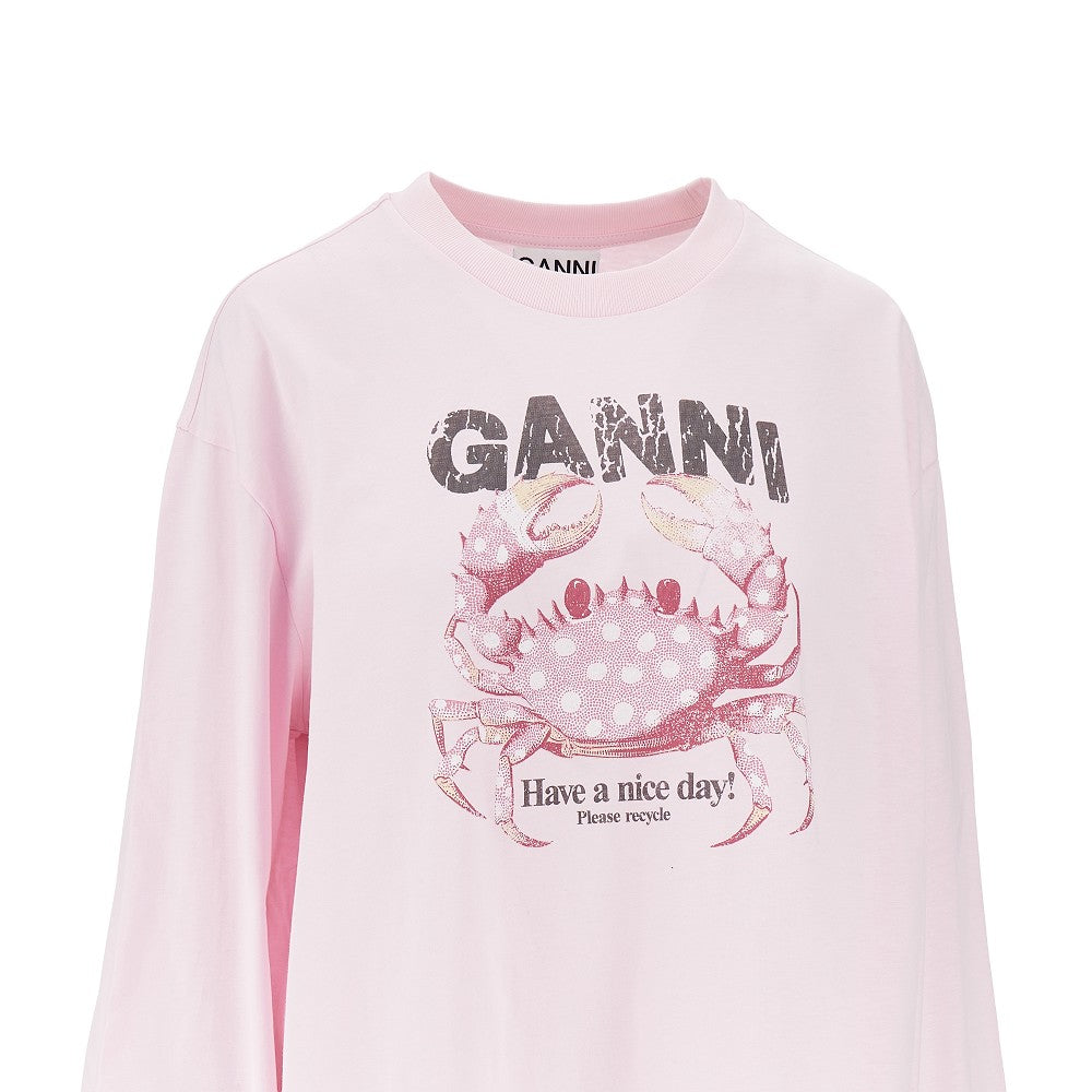 Ganni Jersey t-shirt with 'Crab' print