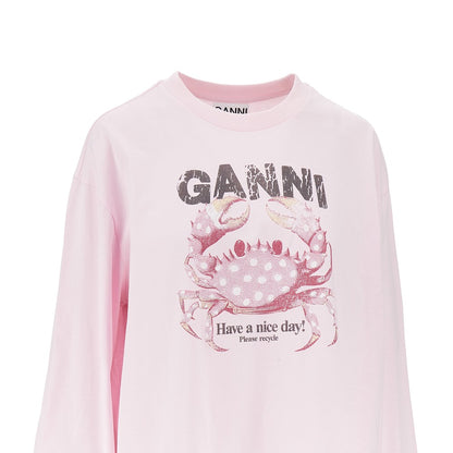 Ganni Jersey t-shirt with 'Crab' print