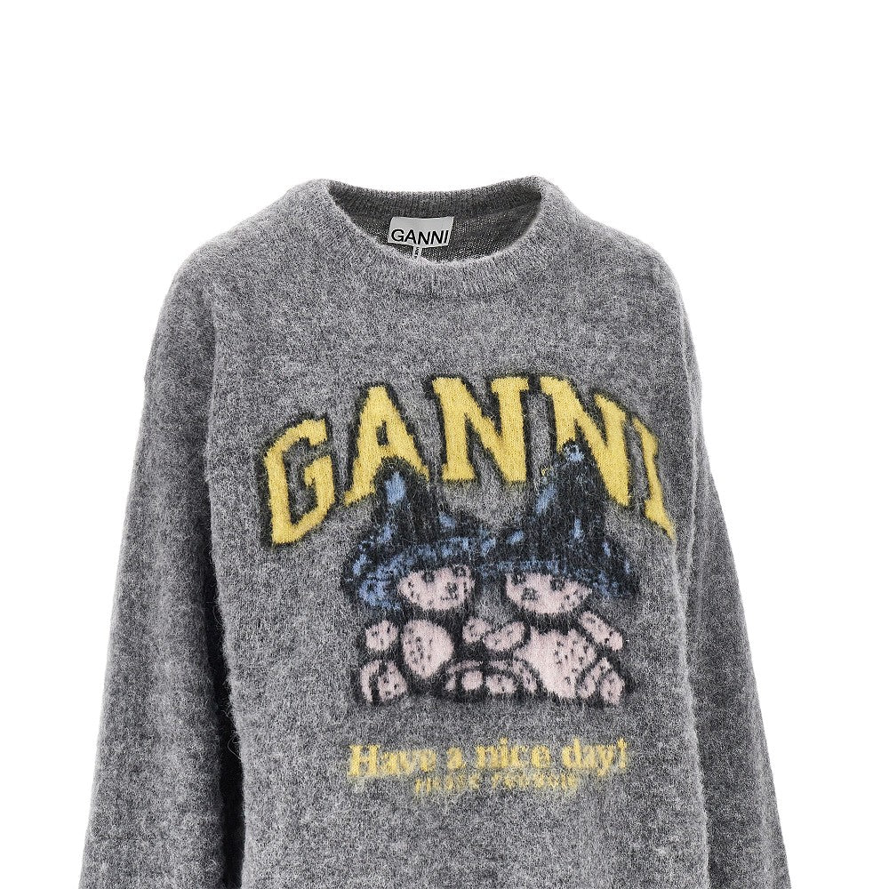 Ganni 'Mushroom Teddy' alpaca-blend sweater