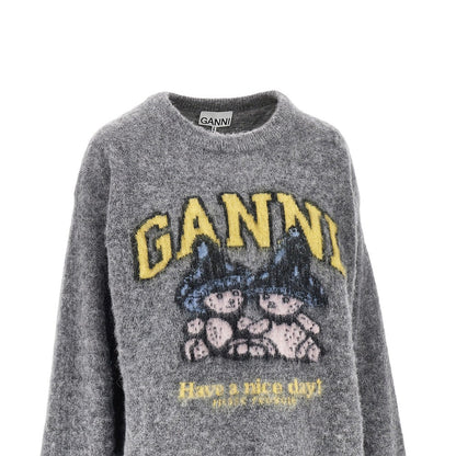 Ganni 'Mushroom Teddy' alpaca-blend sweater