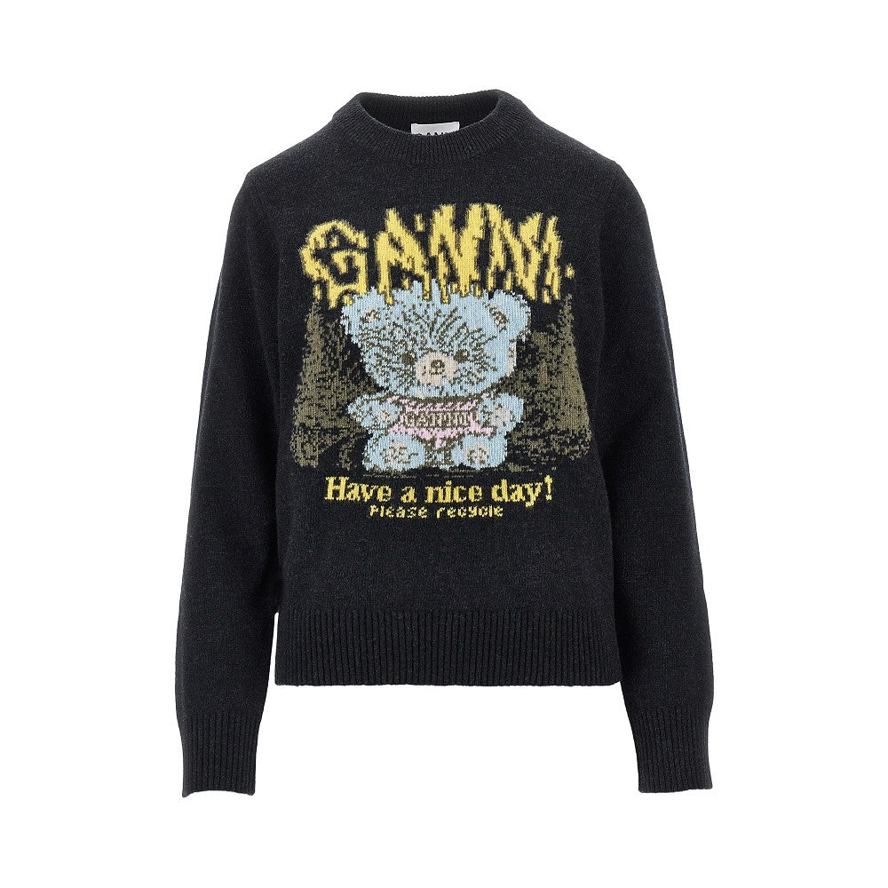 Ganni 'Forest Teddy' wool-blend sweater