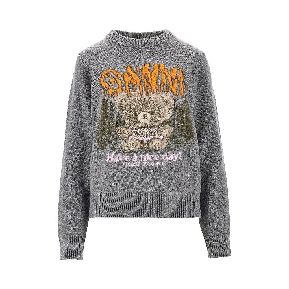 Ganni 'Forest Teddy' wool-blend sweater