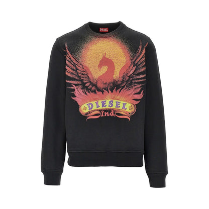 DIESEL Phoenix' print crewneck sweatshirt