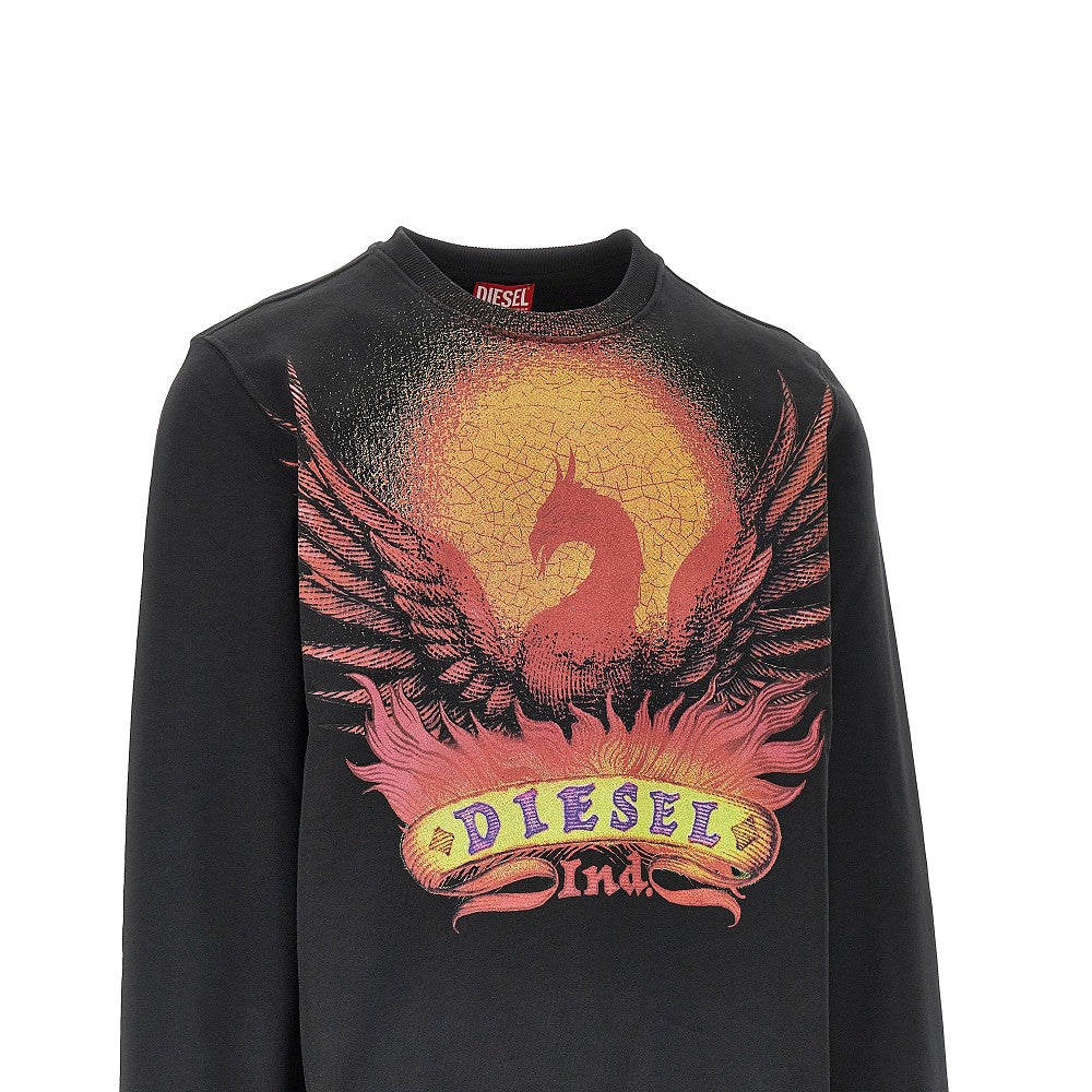 DIESEL Phoenix' print crewneck sweatshirt