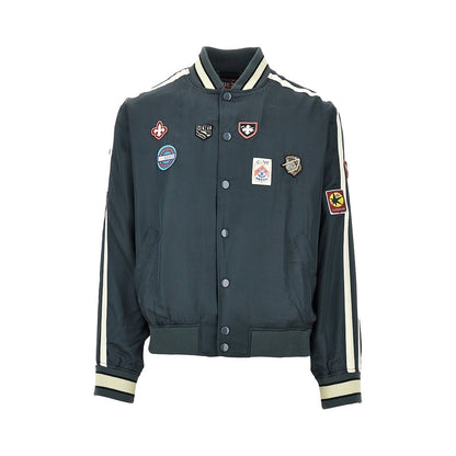 DIESEL Satin track jacket with patches