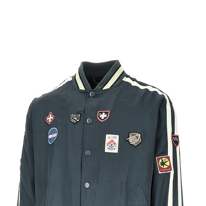DIESEL Satin track jacket with patches