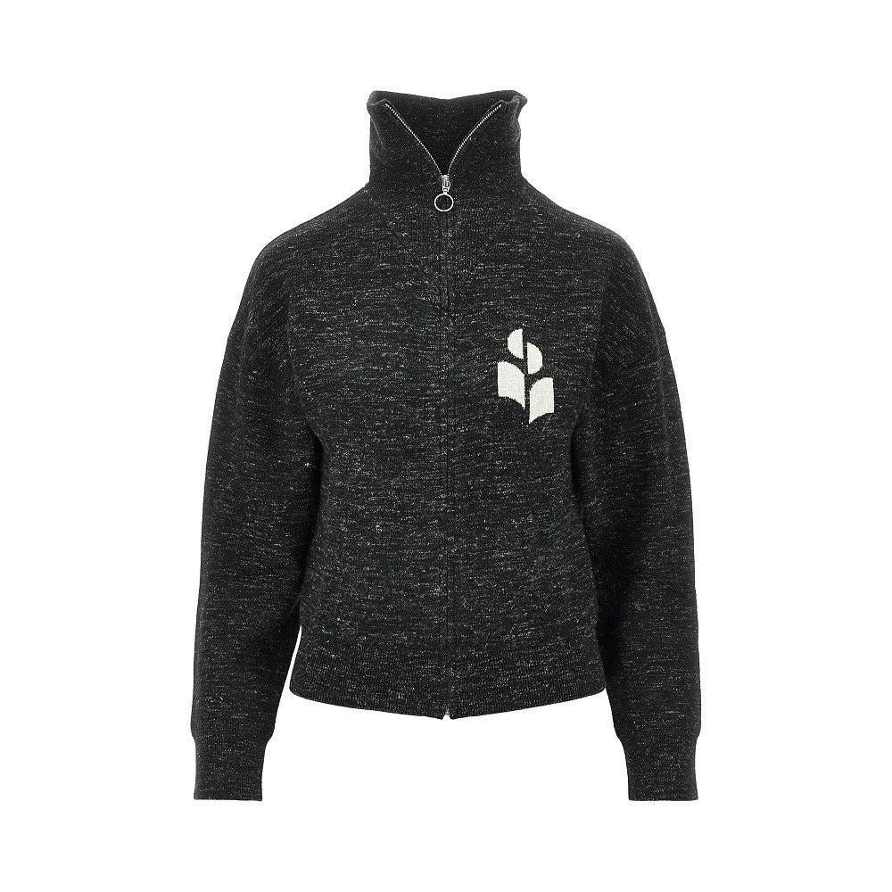 Marant Étoile Mouliné knitted full-zip sweatshirt