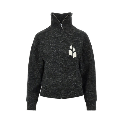 Marant Étoile Mouliné knitted full-zip sweatshirt