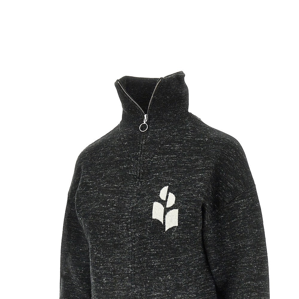 Marant Étoile Mouliné knitted full-zip sweatshirt