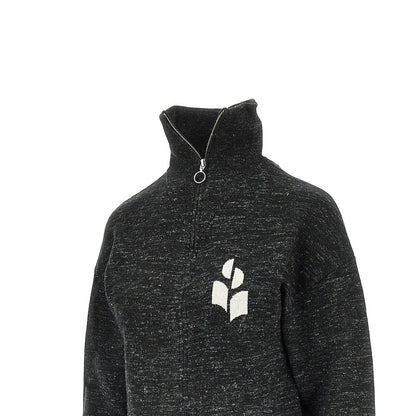 Marant Étoile Mouliné knitted full-zip sweatshirt