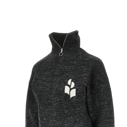 Marant Étoile Mouliné knitted full-zip sweatshirt