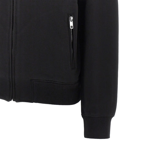 DOLCE&GABBANA Full-zip hoodie with logo plate