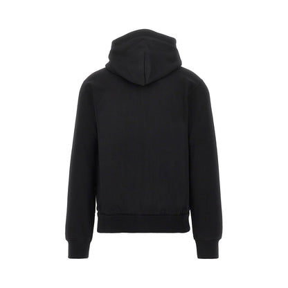 DOLCE&GABBANA Full-zip hoodie with logo plate