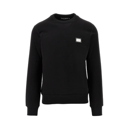 DOLCE&GABBANA Logo plate crewneck sweatshirt