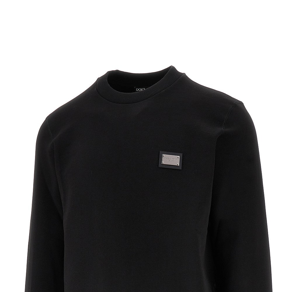 DOLCE&GABBANA Logo plate crewneck sweatshirt