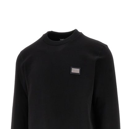 DOLCE&GABBANA Logo plate crewneck sweatshirt