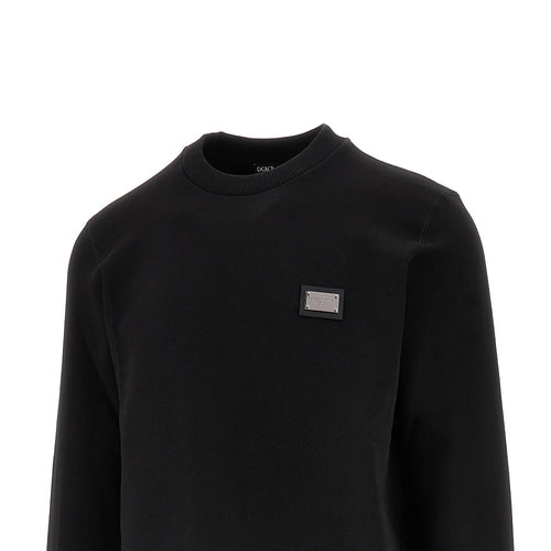 DOLCE&GABBANA Logo plate crewneck sweatshirt