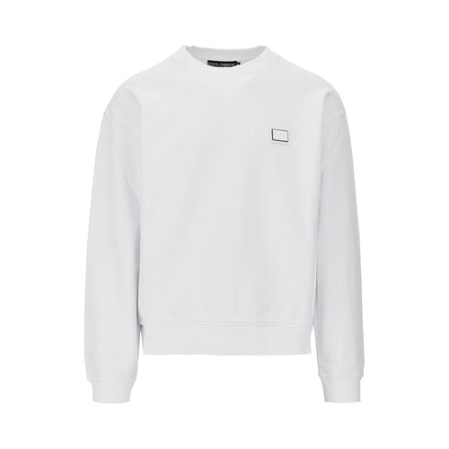 DOLCE&GABBANA Logo plate crewneck sweatshirt