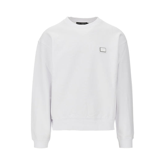 DOLCE&GABBANA Logo plate crewneck sweatshirt