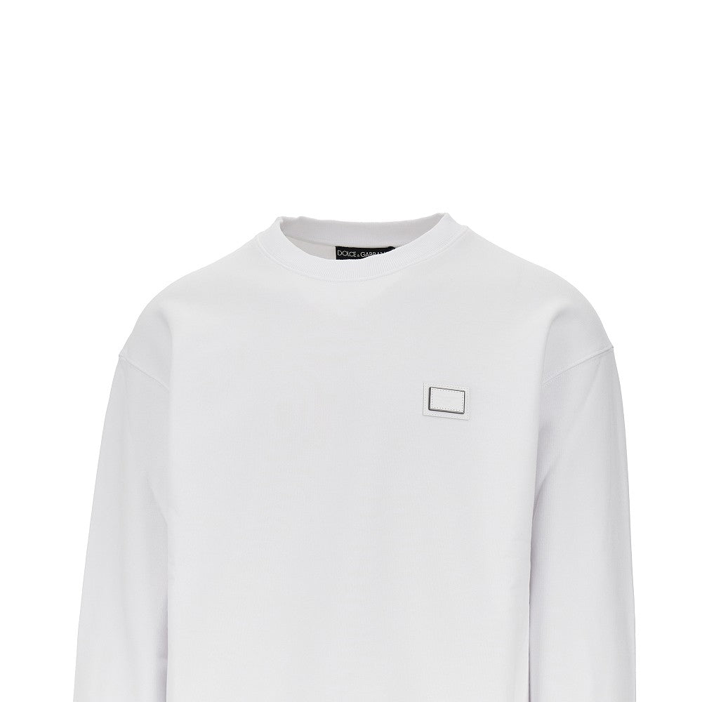 DOLCE&GABBANA Logo plate crewneck sweatshirt
