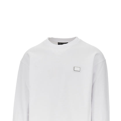 DOLCE&GABBANA Logo plate crewneck sweatshirt