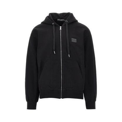 DOLCE&GABBANA Cotton sweatshirt with log plate