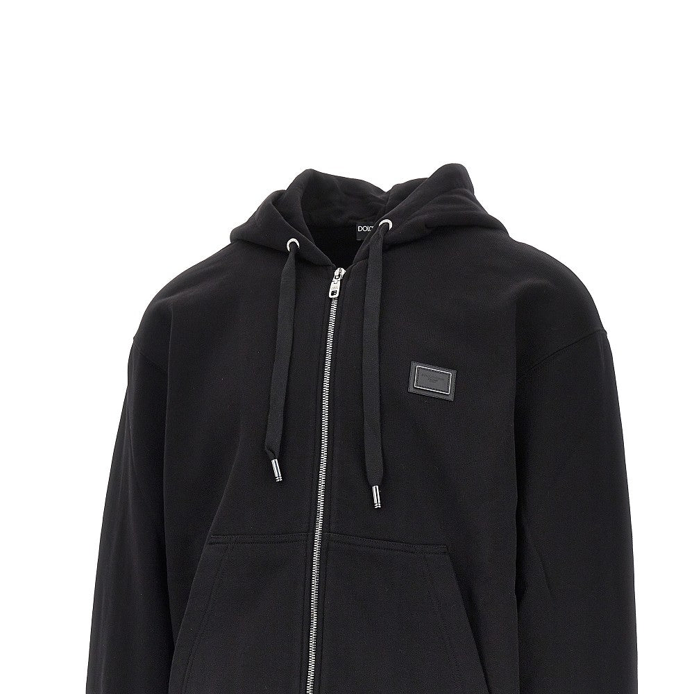 DOLCE&GABBANA Cotton sweatshirt with log plate