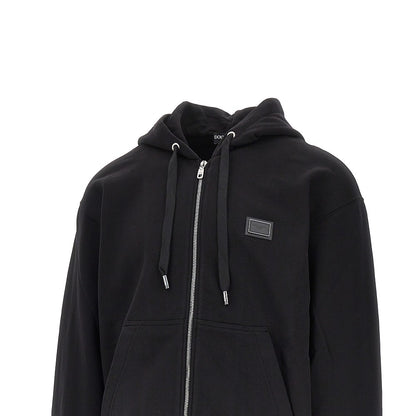 DOLCE&GABBANA Cotton sweatshirt with log plate