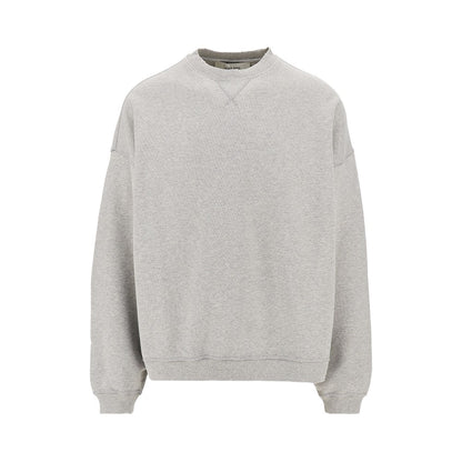 GOLDEN GOOSE Cotton sweatshirt with bouclé fabric logo
