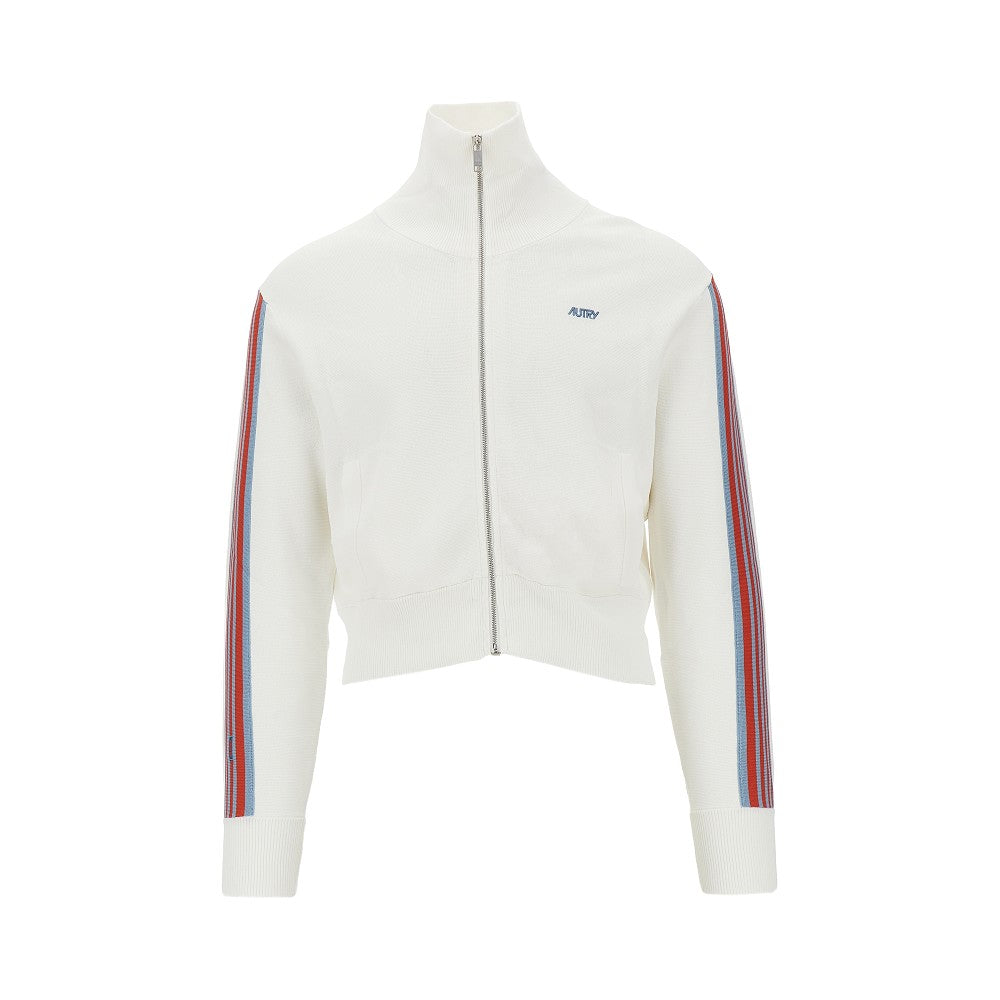 AUTRY Knitted track jacket with logo embroidery