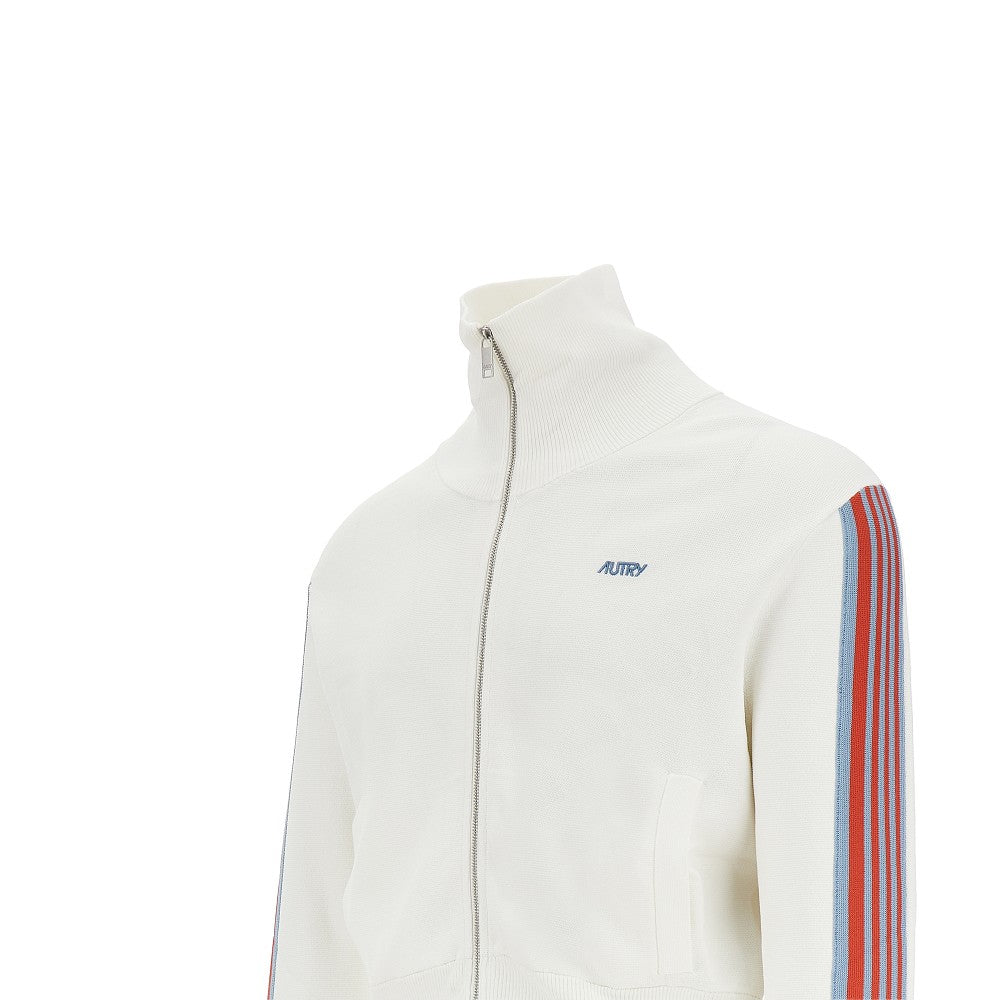 AUTRY Knitted track jacket with logo embroidery