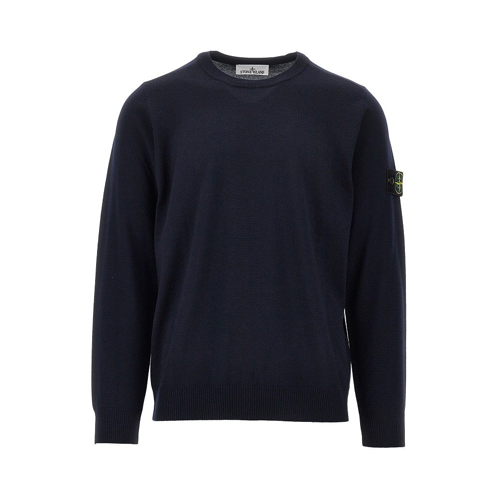 STONE ISLAND Virgin wool crewneck sweater