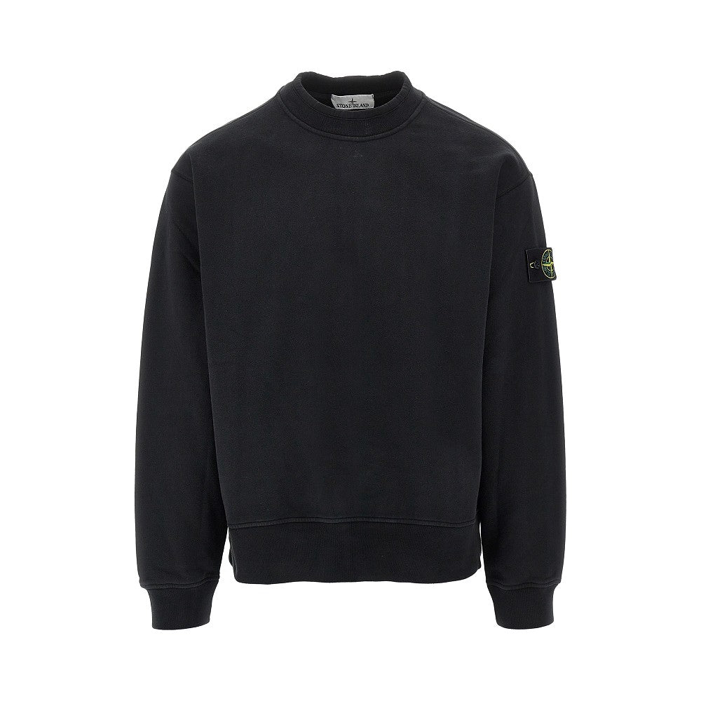 STONE ISLAND Crewneck cotton sweatshirt with Logo Badge