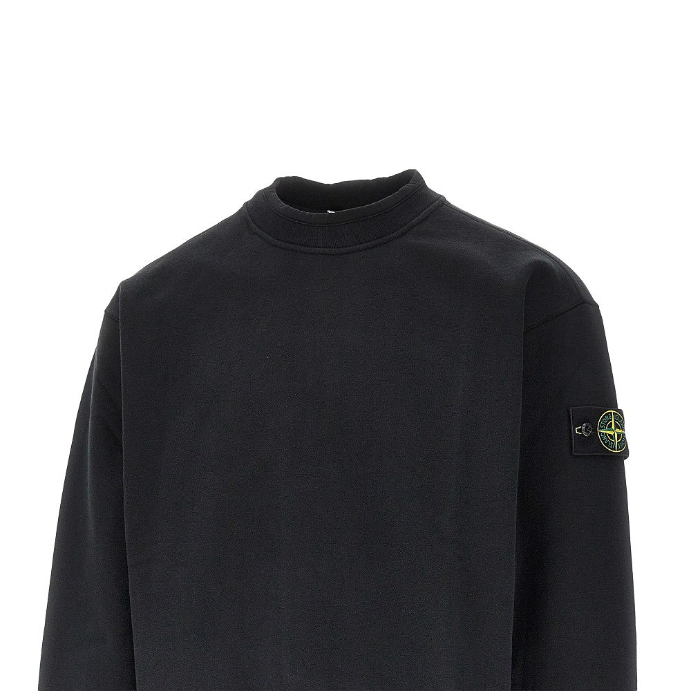 STONE ISLAND Crewneck cotton sweatshirt with Logo Badge
