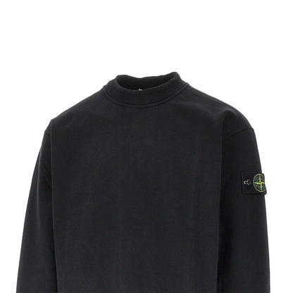 STONE ISLAND Crewneck cotton sweatshirt with Logo Badge
