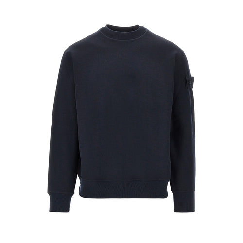 STONE ISLAND Cotton and wool sweatshirt with Logo Badge