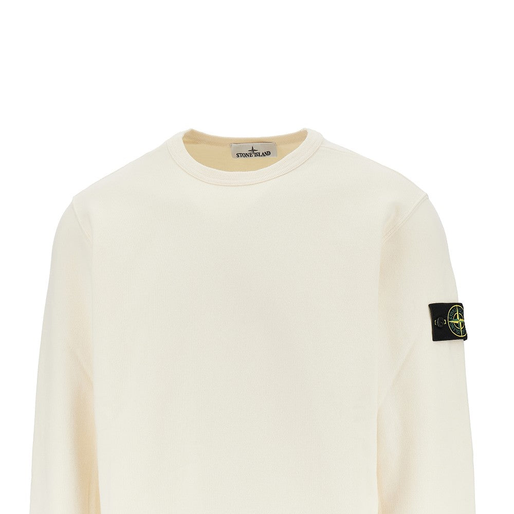 STONE ISLAND Crewneck cotton sweatshirt with Logo Badge