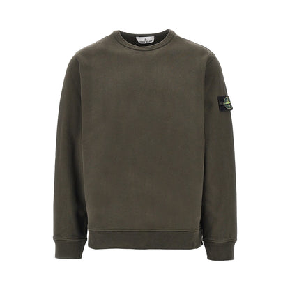 STONE ISLAND Crewneck cotton sweatshirt with Logo Badge