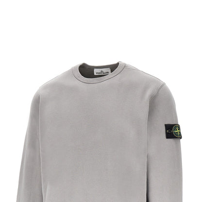 STONE ISLAND Crewneck cotton sweatshirt with Logo Badge