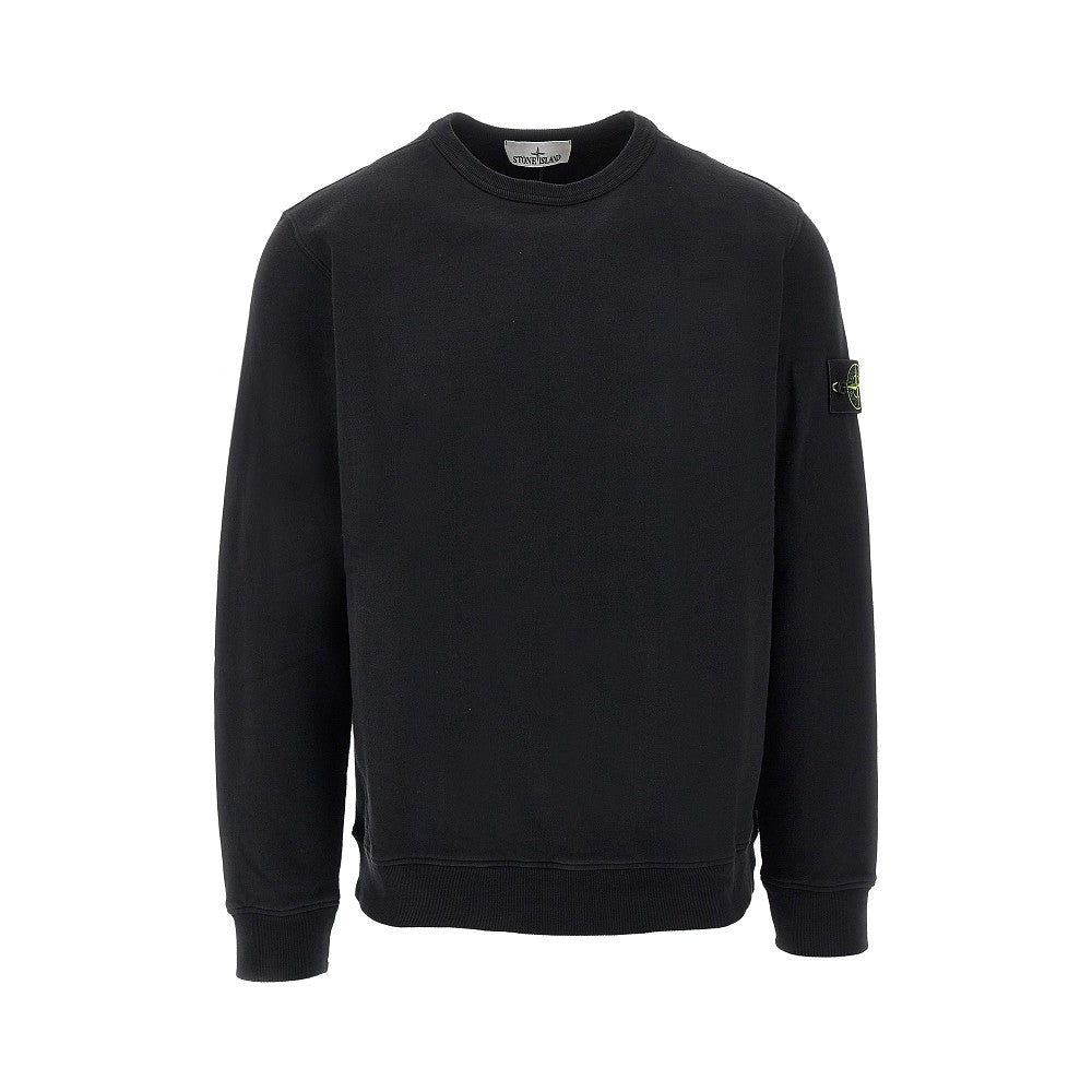 STONE ISLAND Crewneck cotton sweatshirt with Logo Badge