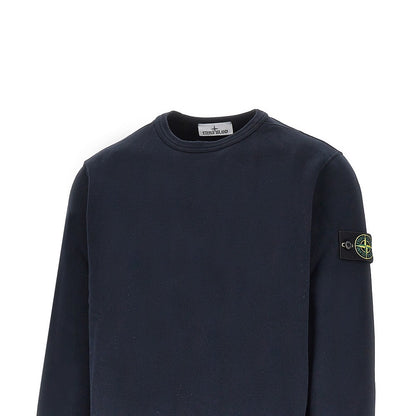 STONE ISLAND Crewneck cotton sweatshirt with Logo Badge