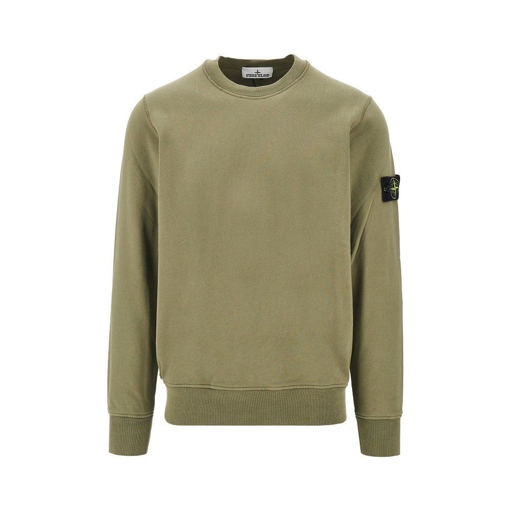 Stone Island Logo badge organic cotton sweatshirt