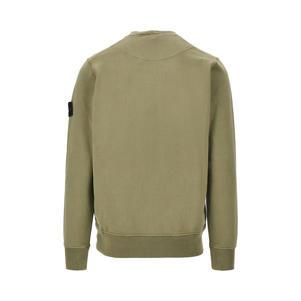 Stone Island Logo badge organic cotton sweatshirt