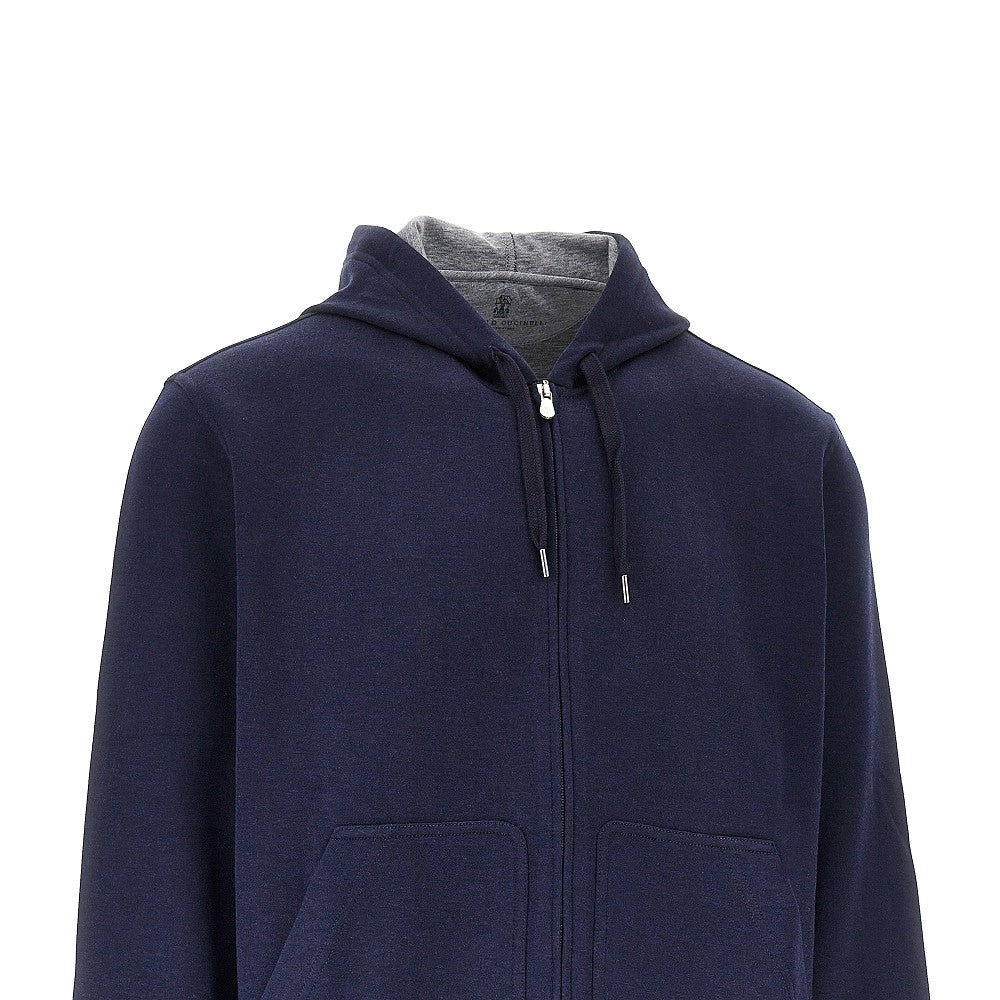 BRUNELLO CUCINELLI Double jersey full-zip hoodie